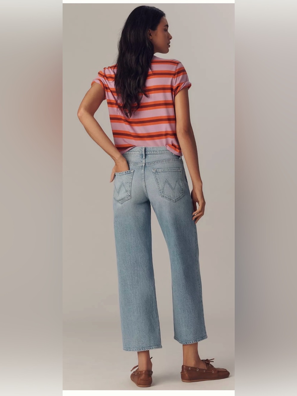 MOTHER The Maven Ankle Mid-Rise Straight Wide Leg Jeans $228 - Picture 2 of 8